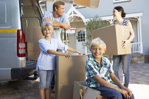 Van being loaded with household items in Uxbridge